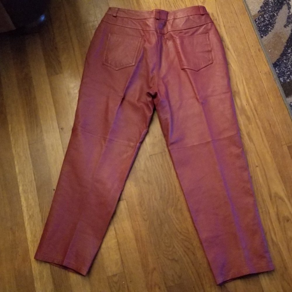 MetroStyle Leather Jeans Size 14p